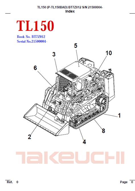 TAKEUCHI TL150 COMPACT LOADER WORKSHOP MANUAL